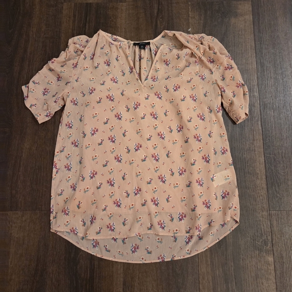J Crew Floral Peach Blouse - Picture 1 of 5